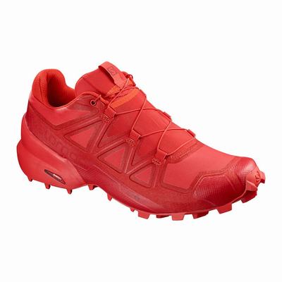 Salomon SPEEDCROSS 5 - Miesten Polkujuoksukengät - Punainen